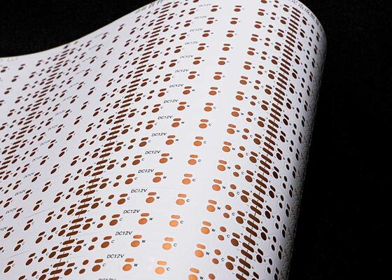 kaufen Flexible LED-Streifen-Leiterplatte mit doppelseitiger weißer Folie und OSP/Immersion-Gold-Oberflächenbehandlung online manufacture
