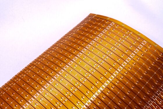PCB-Druckschaltplattenmontage Doppelschicht-LED-Streifen mit Brandschutzniveau V0 und 0,25 mm Dicke Flexible PCB für LED-Beleuchtung