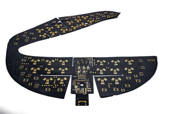 Medizinische Ausrüstung FPC Flexible Printed Circuit mit anpassbarer Dicke, Lötmaskenfarben und doppelseitigem Design